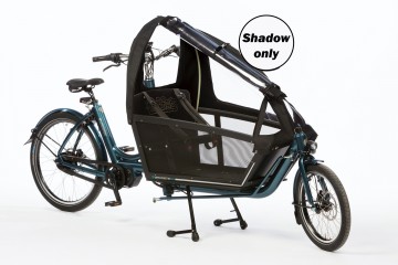 Bakfietsnl cargo shadow tent all open matzwart
