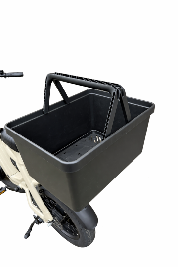 STOER achterrek met Basket gemonteerd – extra bagageruimte