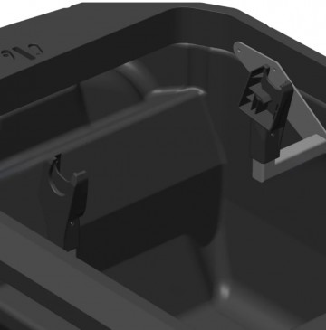 STOER CargoX Maxi-Cosi adapter bevestigd in bakfiets